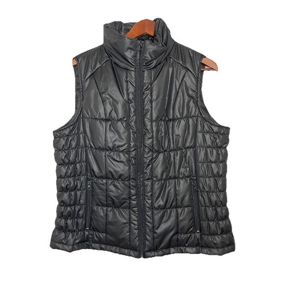 New York And Company Women's XL Black Puffer Zip Up Vest NEW - Picture 1 of 5